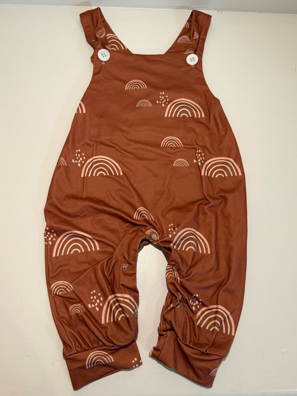 Rust Rainbow Overalls | Size 100 | Approx. 12–18M